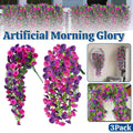 Artificial Morning Glory Vine Hanging Wall Decoration Set of 3 for Garden Decor