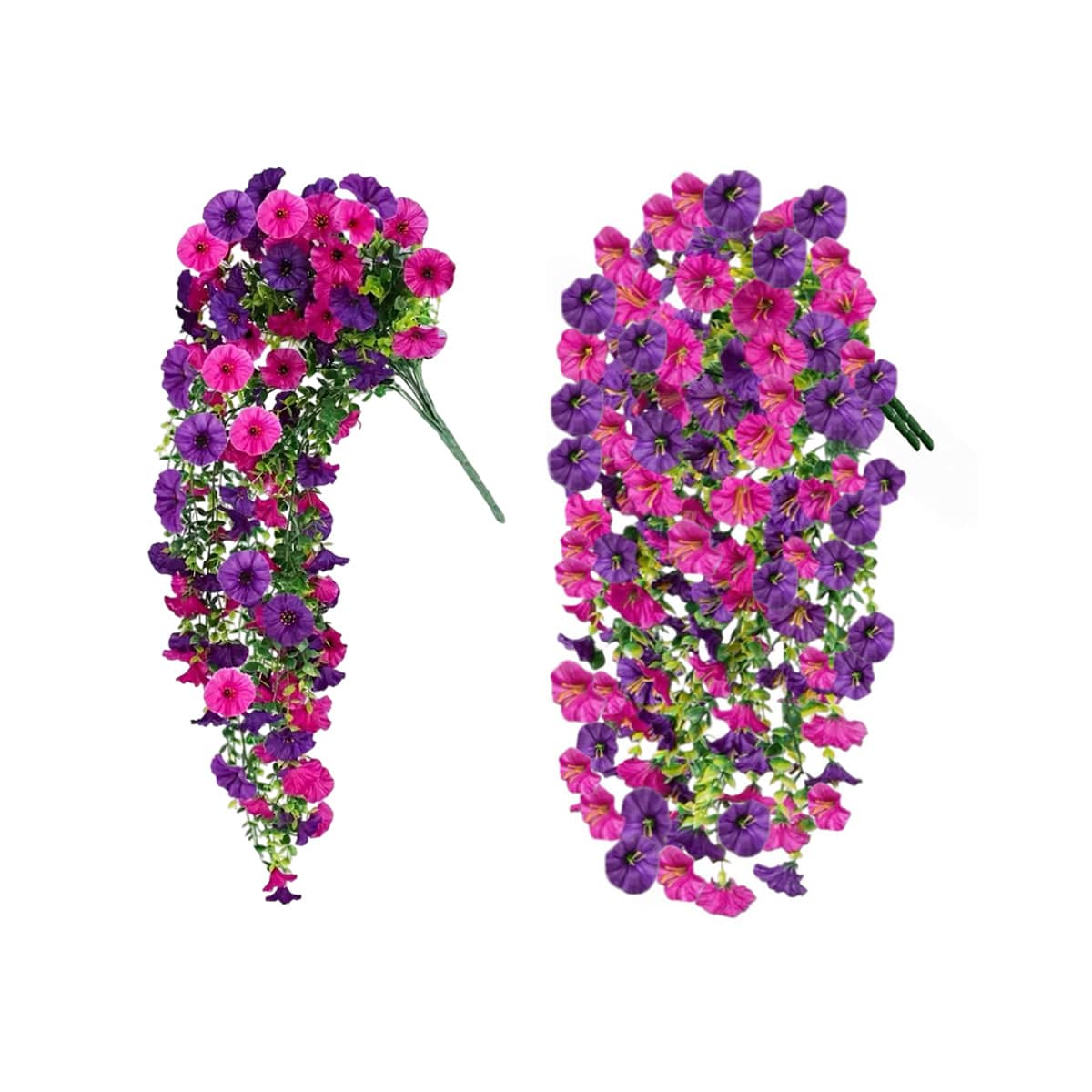 Artificial Morning Glory Vine Hanging Wall Decoration Set of 3 for Garden Decor - view 2