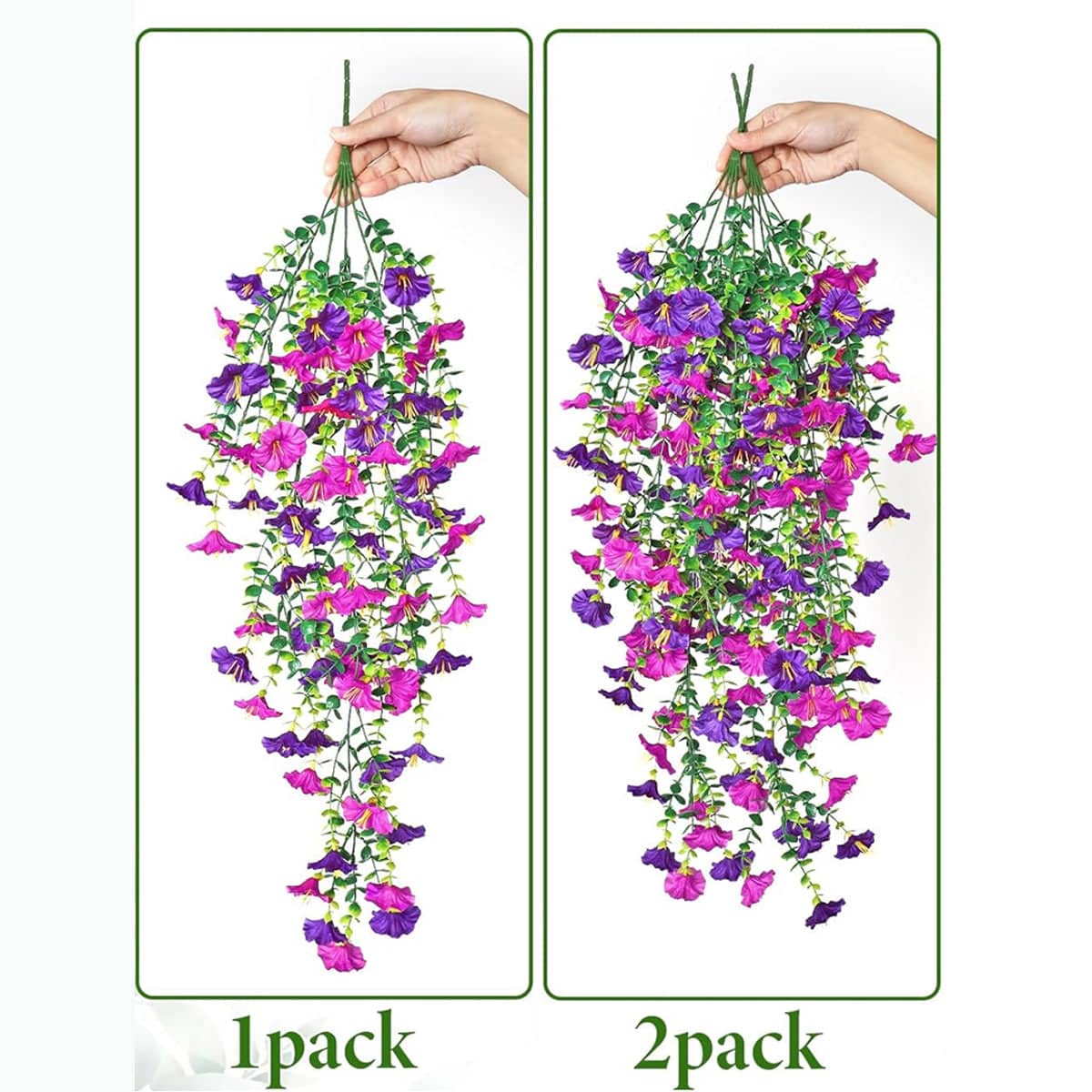 Artificial Morning Glory Vine Hanging Wall Decoration Set of 3 for Garden Decor - view 4