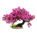 Artificial Pink Azalea Tree Aquarium Ornament Fish Tank Decoration - view 2