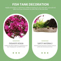 Artificial Pink Azalea Tree Aquarium Ornament Fish Tank Decoration - view 4
