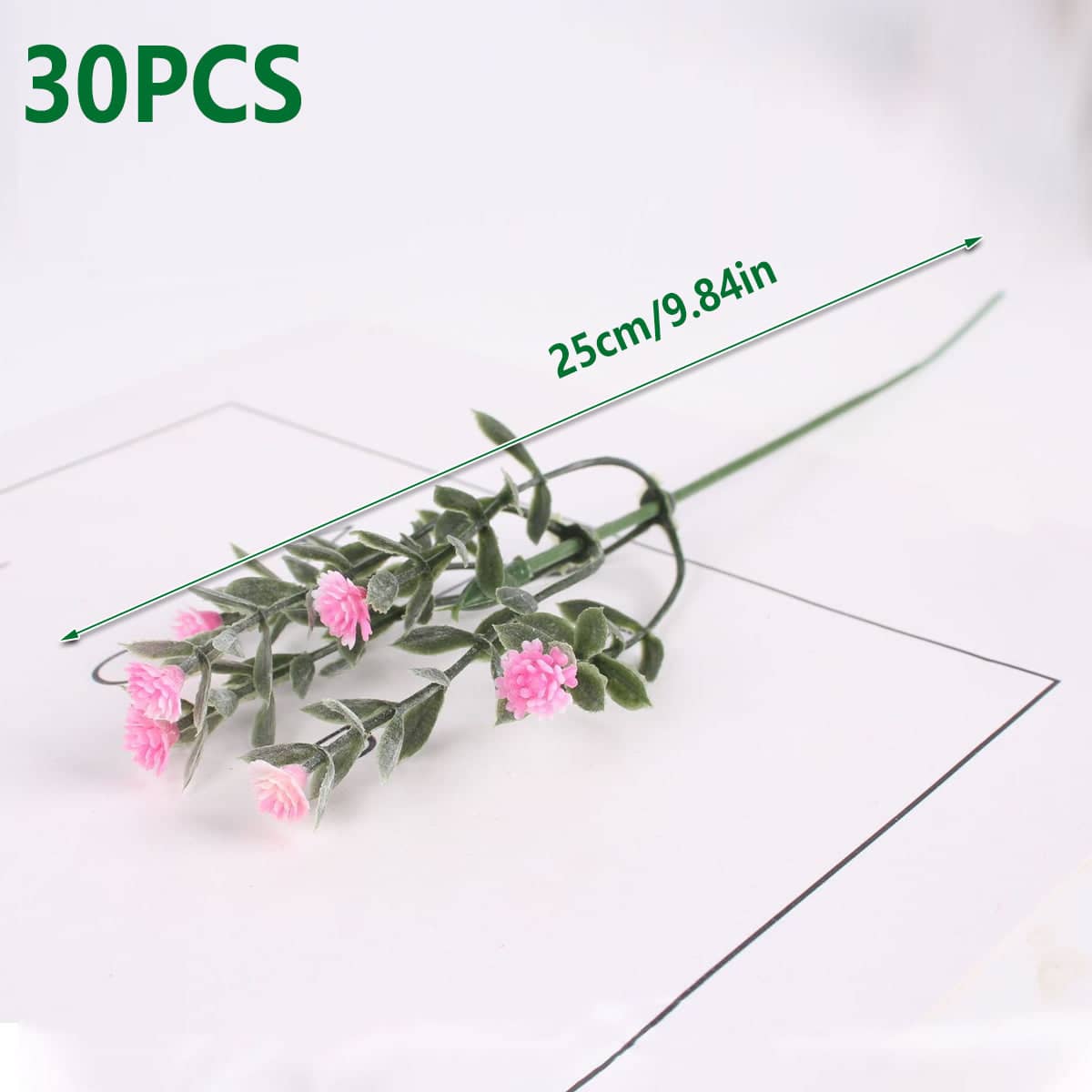 Artificial Pink Gypsophila Flowers, Set of 30 Cuttable Stems - view 3