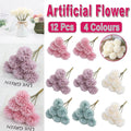 Artificial Pom Pom Flowers, Pack of 12 Stems - Light Blue - view 2