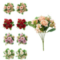 Artificial Rose Bouquets for Home Decoration, Set of 2 - White - view 3