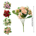 Artificial Rose Bouquets for Home Decoration, Set of 2 - White - view 4