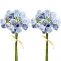 Artificial Rose Bouquets for Home and Weddings - Light Blue, Pack of 2