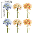 Artificial Rose Bouquets for Home and Weddings - Peach Orange, Pack of 2 - view 4