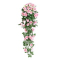 Artificial Rose Hanging Vine Garland, Set of 2 - Pink