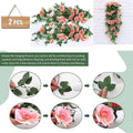 Artificial Rose Hanging Vine Garland, Set of 2 - Purple - view 5