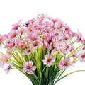 Artificial Spring Grass Flowers for Home Decor, Pack of 12 - Light Pink