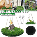 Artificial Turf Hanging Hammock Swing for Small Pets and Birds - Round - view 2