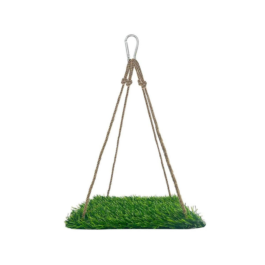 Artificial Turf Hanging Hammock Swing for Small Pets and Birds - Square