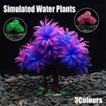 Artificial Water Grass Bonsai Aquarium Ornament - Magenta - view 2