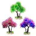 Artificial Water Grass Bonsai Aquarium Ornament - Magenta - view 3