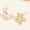 Asymmetric Star and Moon Earrings for Girls - Micro-Inlaid Crystal Jewellery - view 3