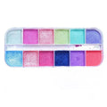 Aurora Chrome Nail Powder Palette for UV Gel Nails - 12 Shades - view 2