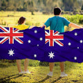 Australian Flag in Polyester with Brass Grommets, Large 90 x 150 cm - view 5