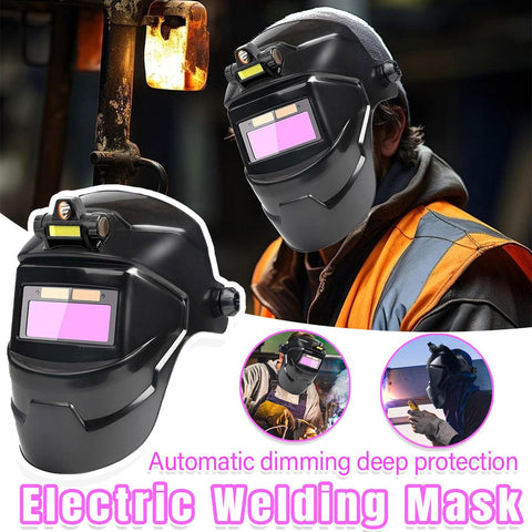 Auto-Dimming Welding Mask with Solar Technology and 20 x 28 cm Viewing Area