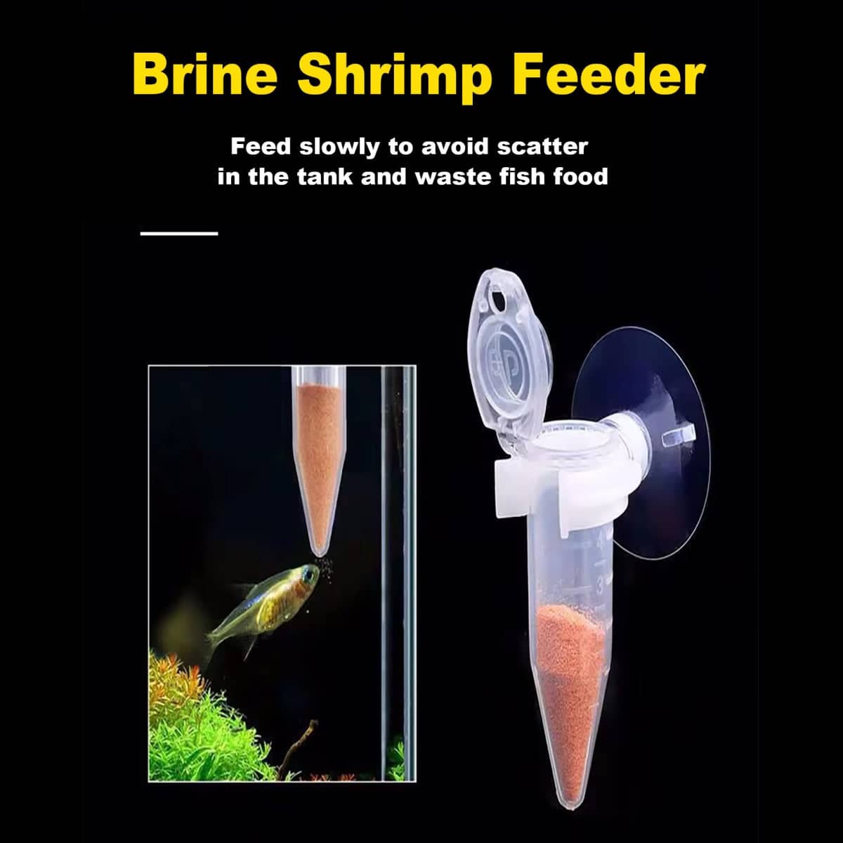 Automatic Brine Shrimp Fish Feeder for Aquarium, Suction Cup, 10 Pack - view 5