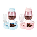Automatic Cat and Dog Feeder and Water Dispenser Set, Large Capacity, Pink - view 3