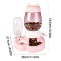 Automatic Cat and Dog Feeder and Water Dispenser Set, Large Capacity, Pink - view 4