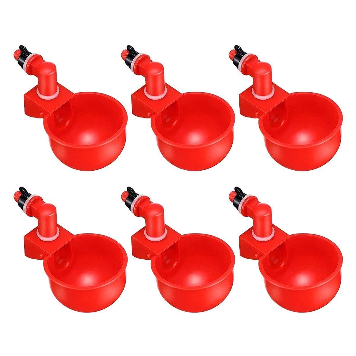 Automatic Chicken Water Cups - Pack of 6, Red - view 2