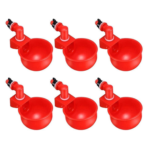 Automatic Chicken Water Cups - Pack of 6, Red - view 2