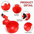 Automatic Chicken Water Cups - Pack of 6, Red - view 5