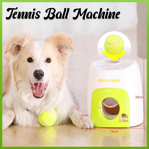 Automatic Dog Ball Launcher with Treat Reward - Interactive Tennis Ball Toy