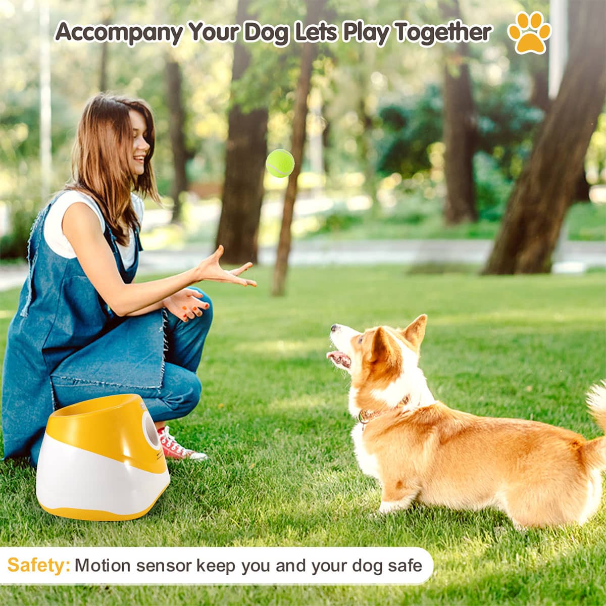 Automatic Dog Ball Thrower Elastic Launcher Interactive Play Toy - Green - view 5