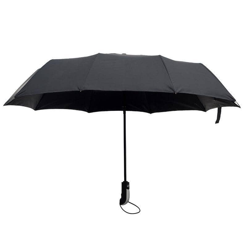 Automatic Folding Umbrella, 10 Rib Windproof - Black - view 3