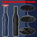 Automatic Folding Umbrella, 12-Rib Windproof Sunshade - Black - view 2