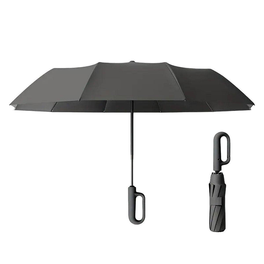 Automatic Folding Umbrella for Sun and Rain - Black