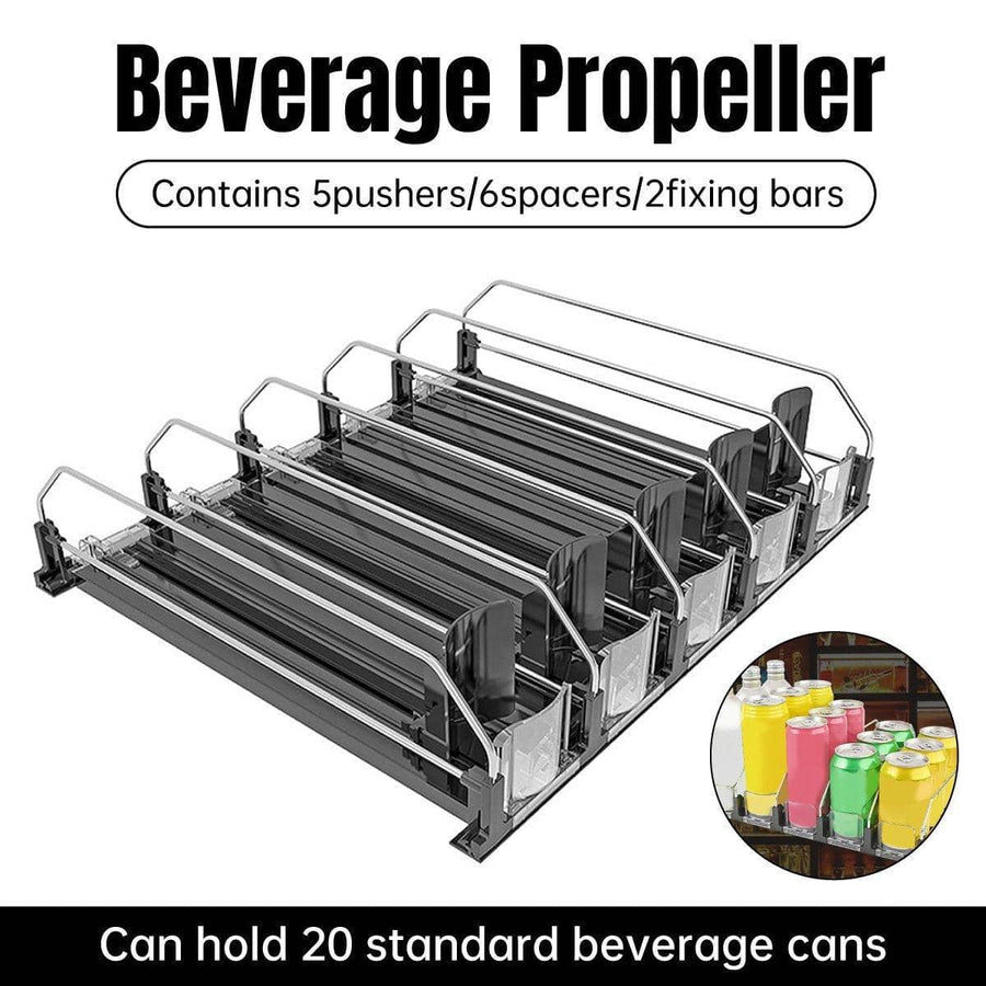 Automatic Fridge Beverage Pusher Organiser, Holds 20 Cans