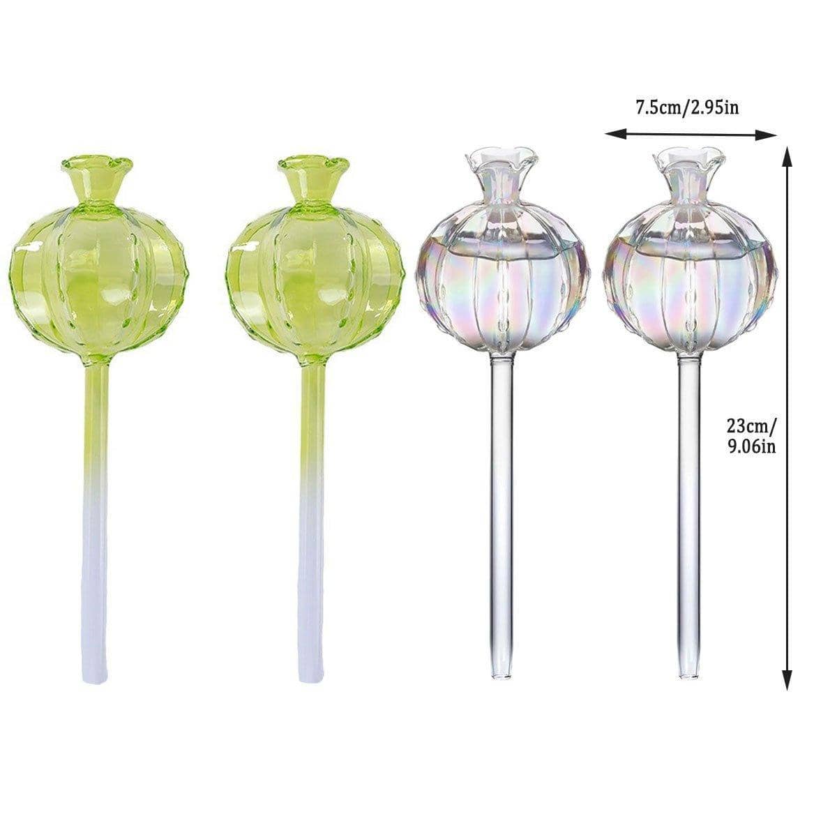 Automatic Glass Plant Watering Globes, Pack of 2 - Clear - view 4