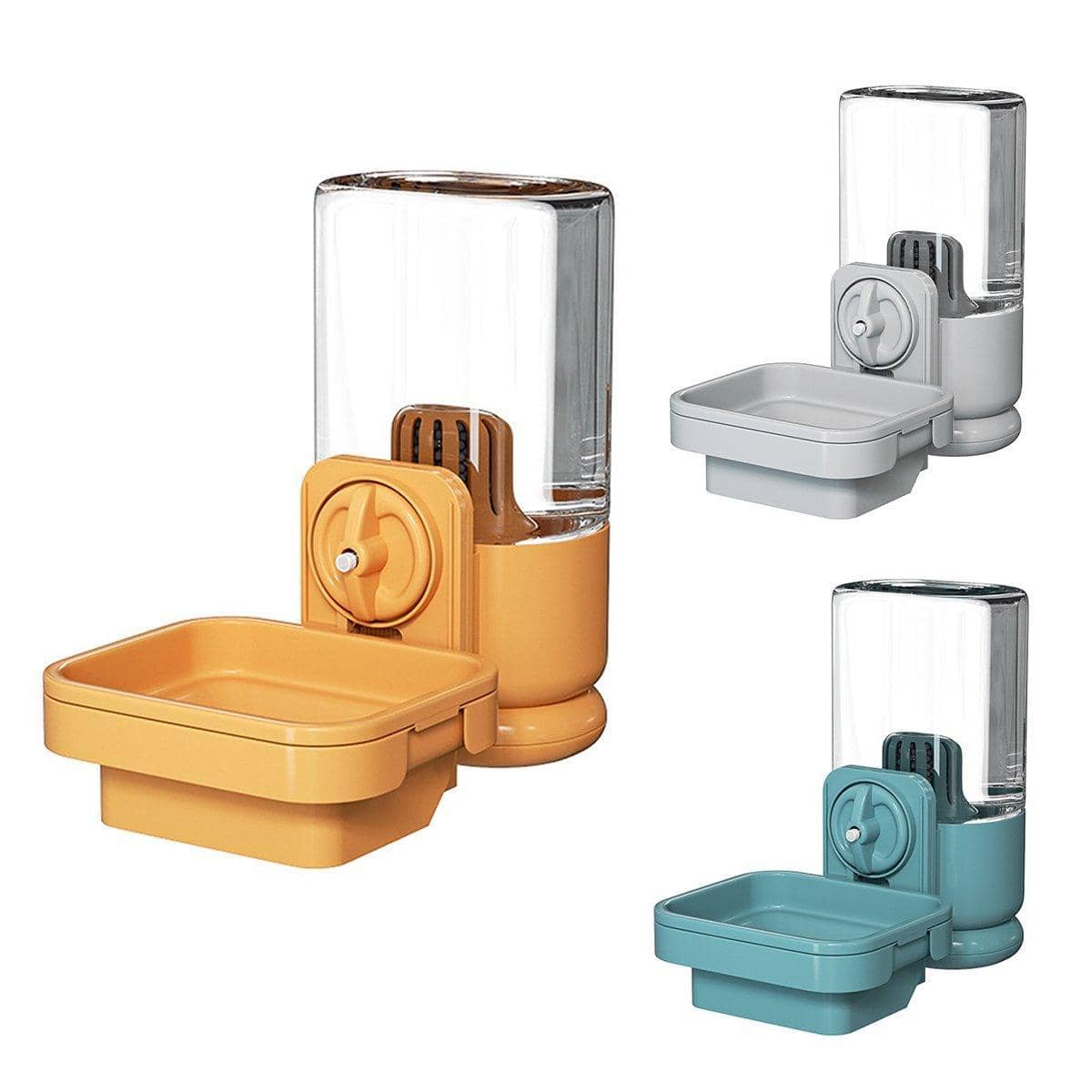 Automatic Leak Proof Hanging Rabbit Water Drinker 750 ml Pet Feeder Bowl, Orange - view 3