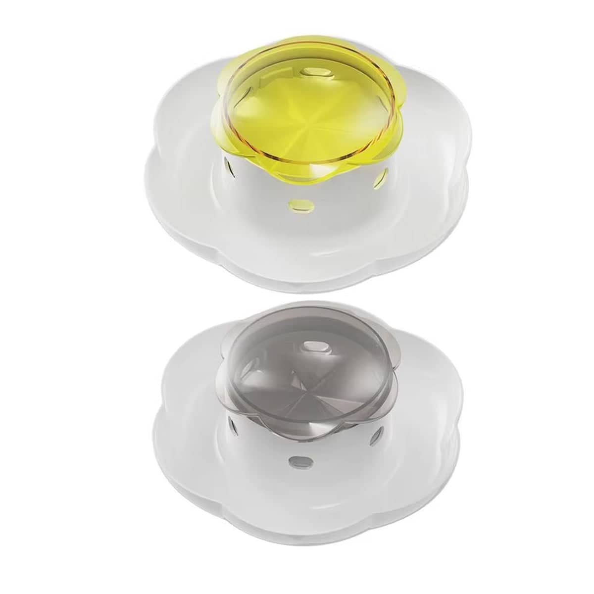 Automatic Pet Food Dispenser Feeding Bowl for Dogs and Cats - Yellow - view 3