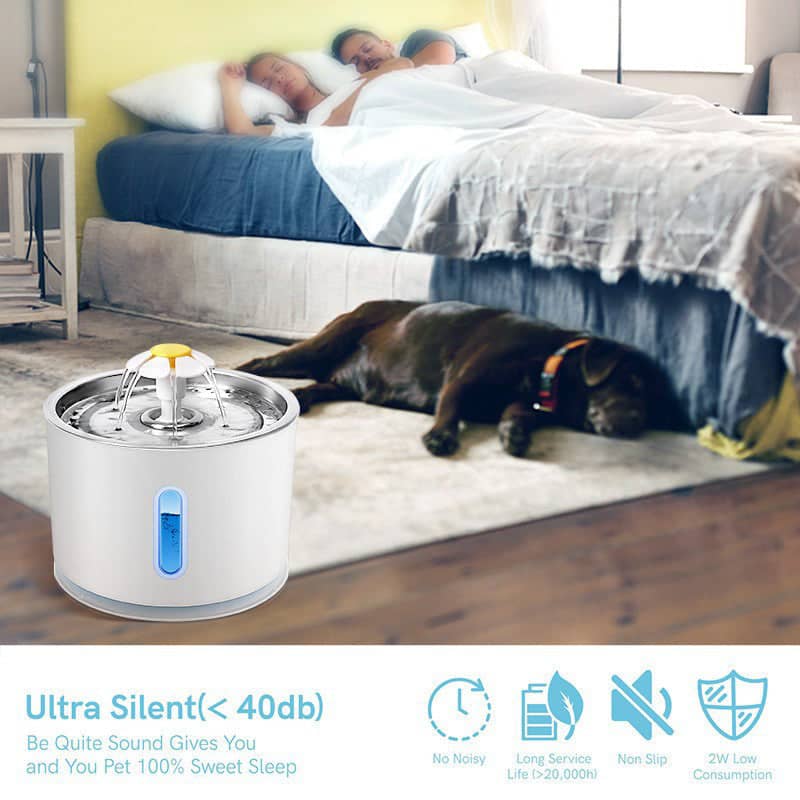 Automatic Pet Water Fountain 2.4L with LED Light for Cats and Dogs - view 4