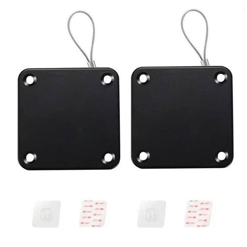 Automatic Punch-Free Door Closer for Home Kitchen Doors - Black, Pack of 2
