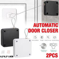 Automatic Punch-Free Door Closer for Home Kitchen Doors - Black, Pack of 2 - view 2