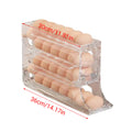 Automatic Scrolling Egg Holder for Fridge Storage - Cream (4-Tier) - view 4