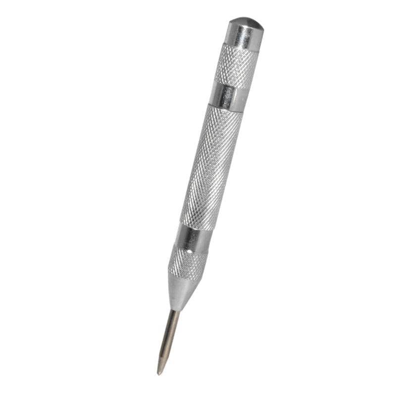 Automatic Spring Loaded Centre Punch - Silver