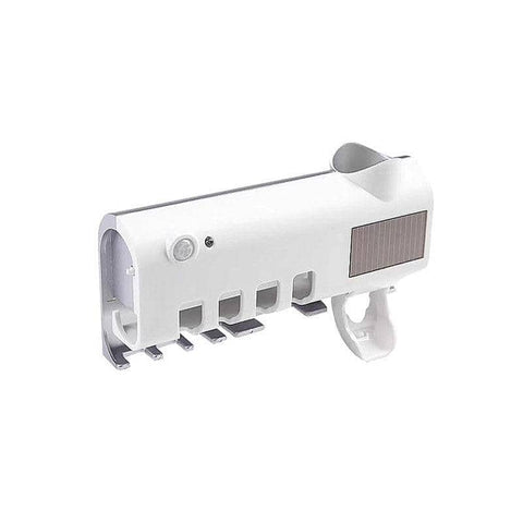Automatic Toothbrush Holder with UV Steriliser and Toothpaste Dispenser - White