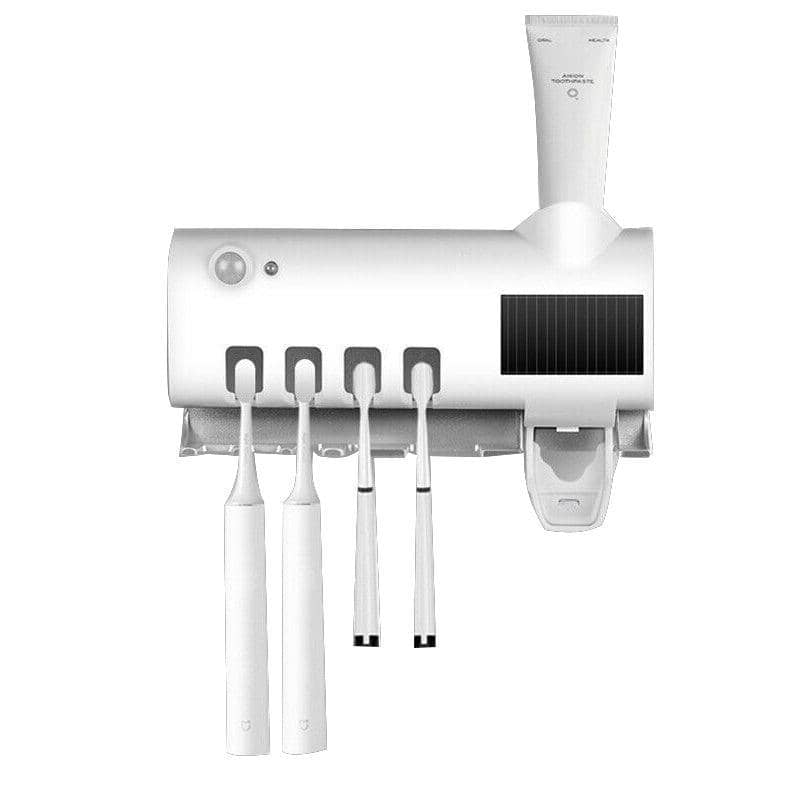 Automatic Toothbrush Holder with UV Steriliser and Toothpaste Dispenser - White - view 4