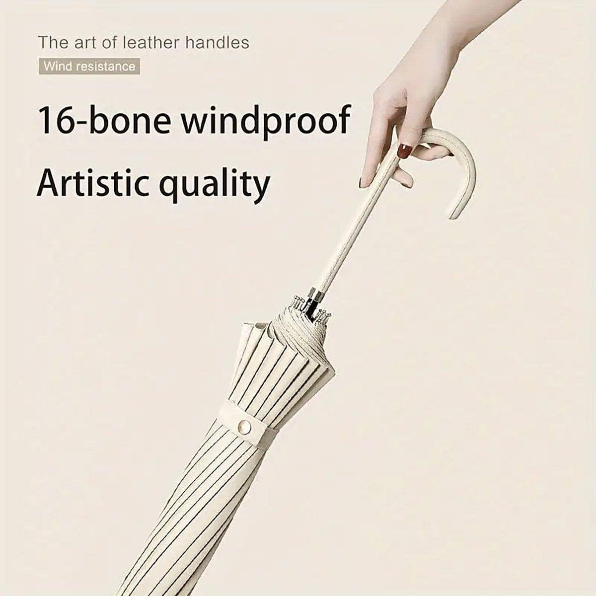 Automatic Umbrella with 16 Ribs and UPF50+ Protection - Green - view 5