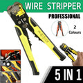 Automatic Wire Cutter Stripper Pliers Electrical Cable Crimper Terminal Tool - Yellow - view 2