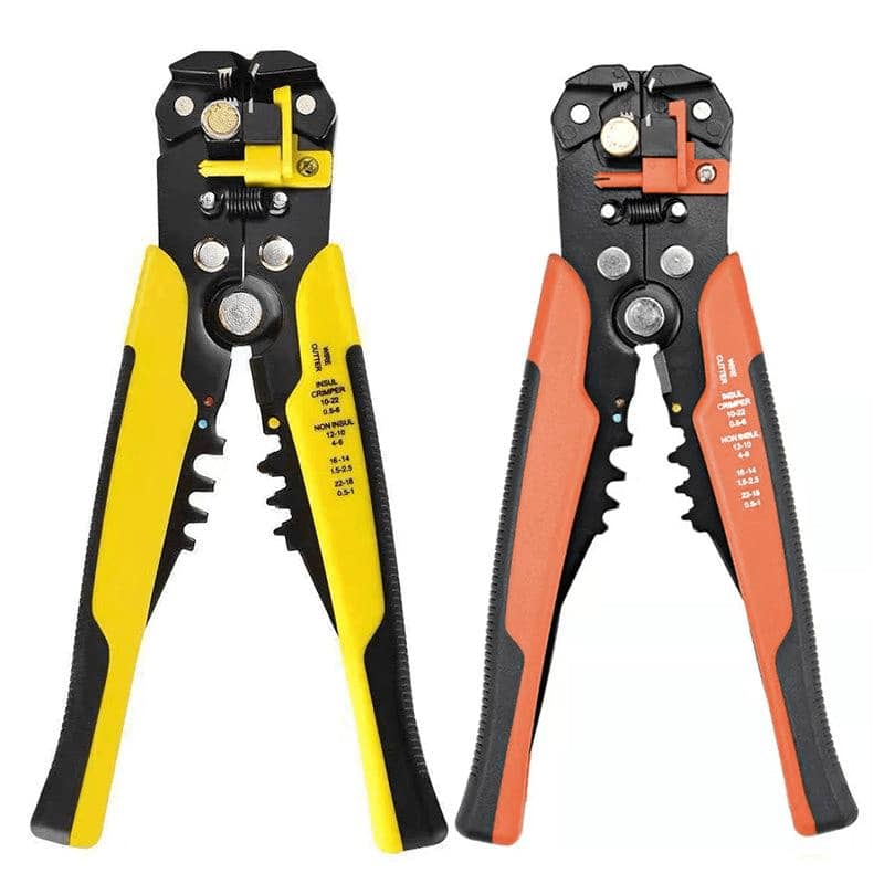 Automatic Wire Cutter Stripper Pliers Electrical Cable Crimper Terminal Tool - Yellow - view 3