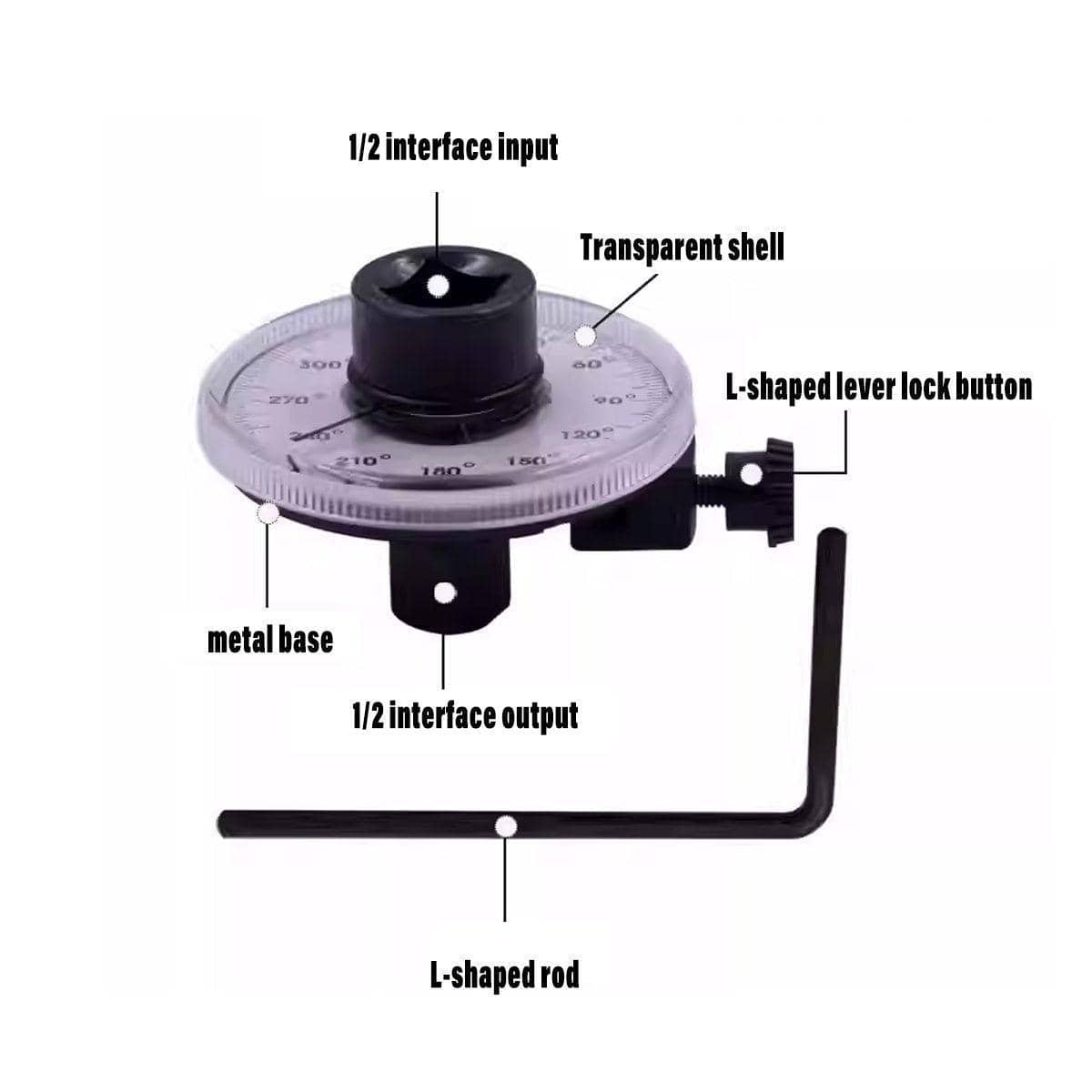 Automobile Torque Angle Meter - 0-360 Degree, 1/2 Inch (1.27cm) - view 4