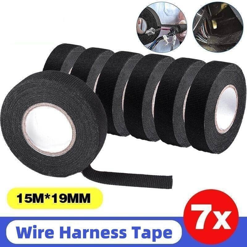 Automotive Wire Loom Harness Tape Cloth, 19 mm x 15 m, Pack of 7