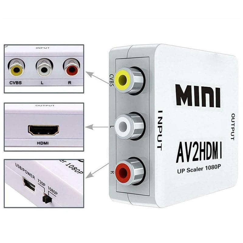 AV to HDMI Converter Adapter, 1080p Composite Video Upscaler - view 5